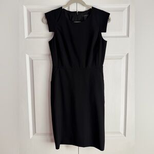 J. Crew Black Midi Dress